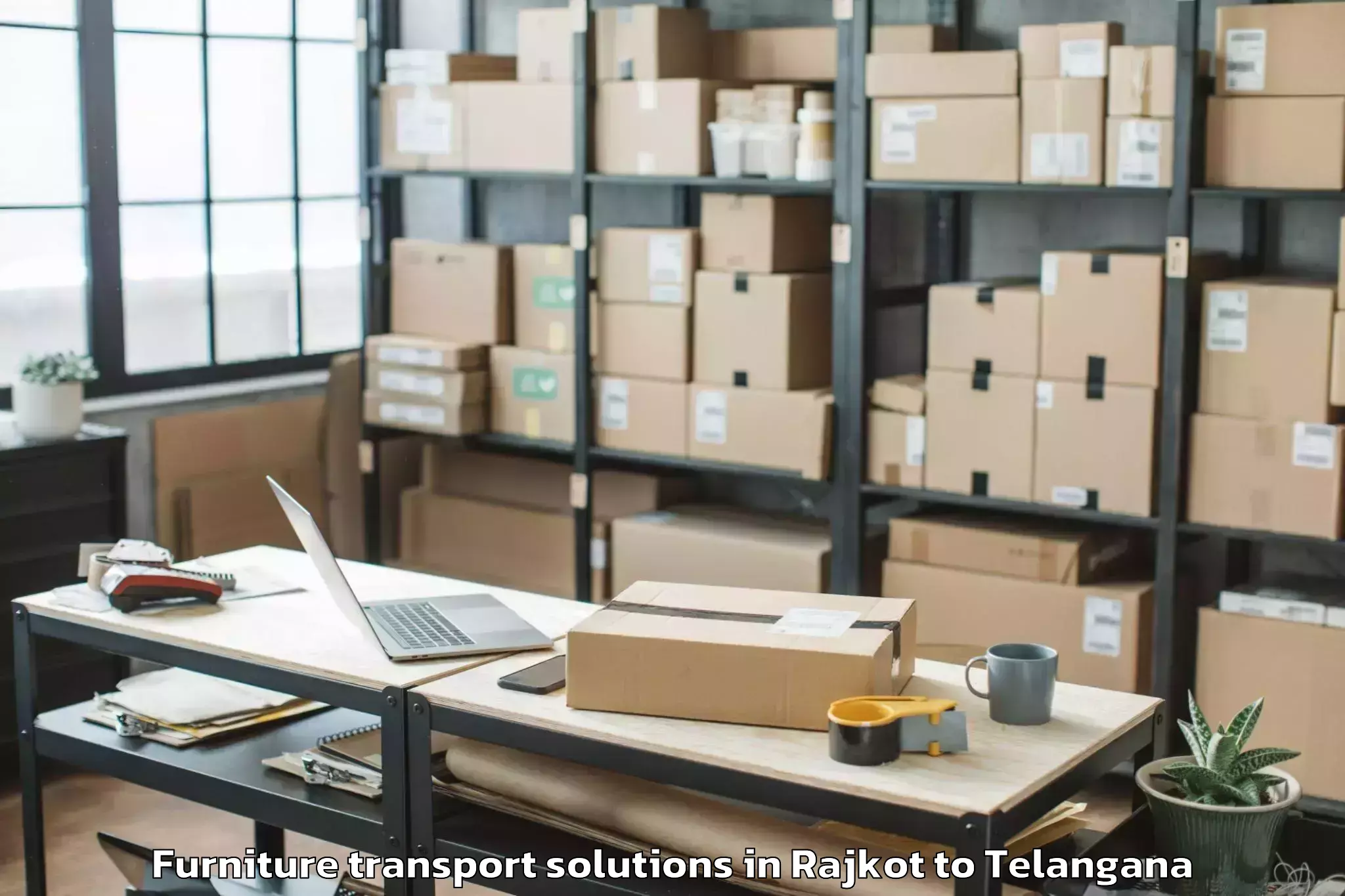 Book Rajkot to Begumpet Airport Hyd Furniture Transport Solutions